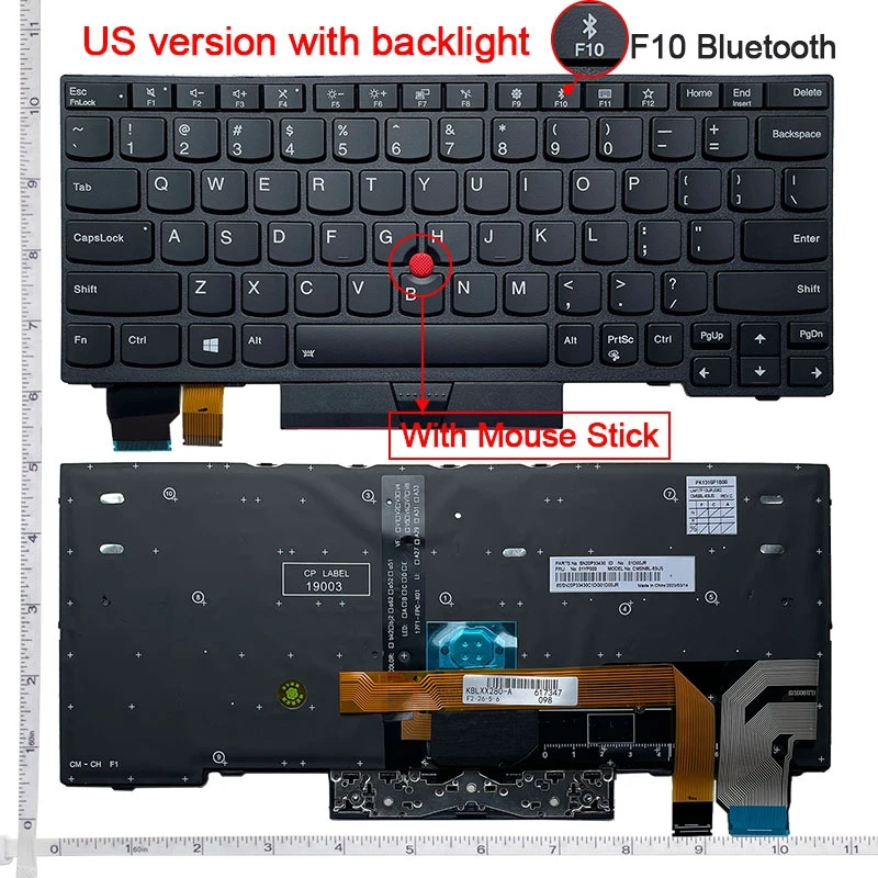 

Новая клавиатура для ноутбука США для ThinkPad X280 A285 X390 X395 L13 Yoga S2 5th S2 Yoga 5th