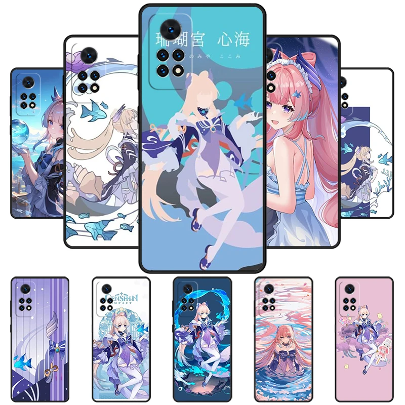 Genshin Impact Sangonomiya Kokomi Phone Case For Redmi Note 11 EPro 11S 10T 9S Promax 8 Pro Xiaomi Mi 11 12X 12S Ultra Cover