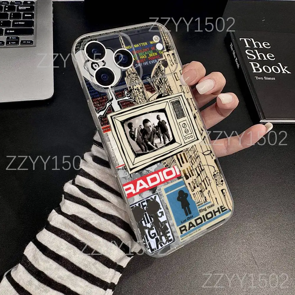 Etui na telefon R-RadioheadS In Rainbows do iPhone 17,16,15,14,13,12,11 Pro,Max,Plus,X,XS,XR,SE4,E Mini Transparent Soft