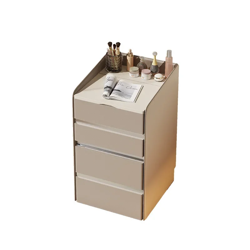 Light luxury all-solid wood multi-functional dresser bedside table integrated modern simple small apartment folding flip