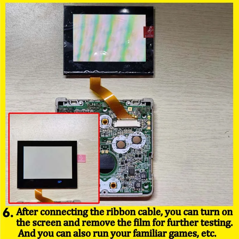 DSI V3 Pre-Laminated LCD Screen Kits Replacement for GBA SP Real Physical Dot By Dot DSI Highlight Brightness LCD Kits For GBASP