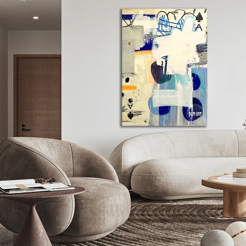 

Безрамное изображение, абстрактный акриловый текстурированный дизайн, настенное искусство, картины маслом ручной работы на холсте, высокое качество, декор для ресторана