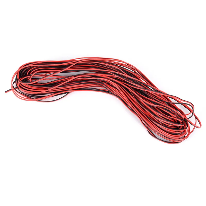 2Pin 10m 22AWG Cars Motorcycle Electric Wire Cable Red/Black Connector For Led Light view 3