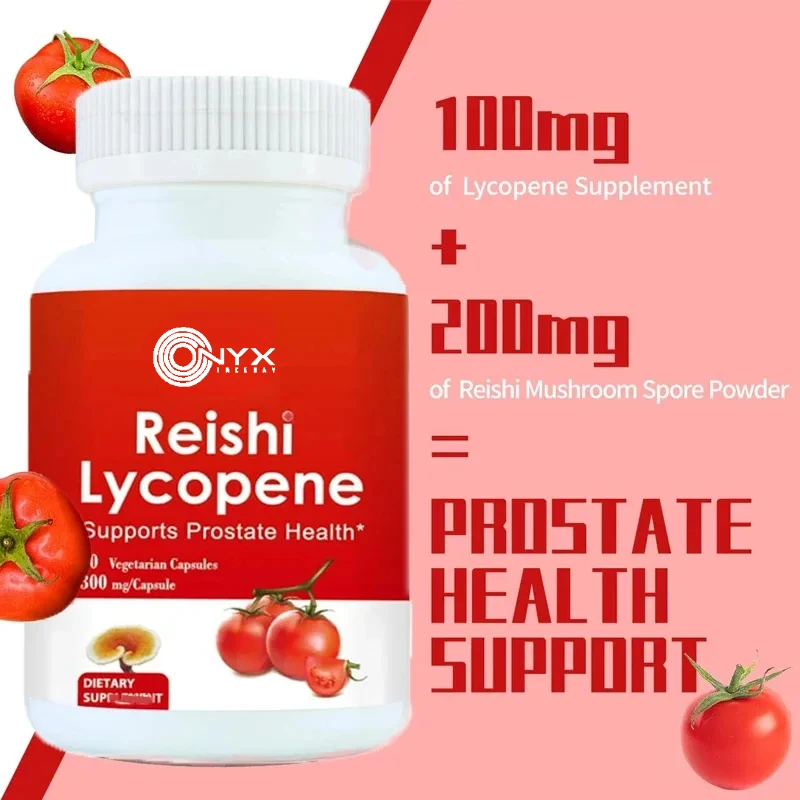 

Lycopene supplement extract capsule containing 200mg Ganoderma lucidum mushroom for cellular macula, 60 capsules