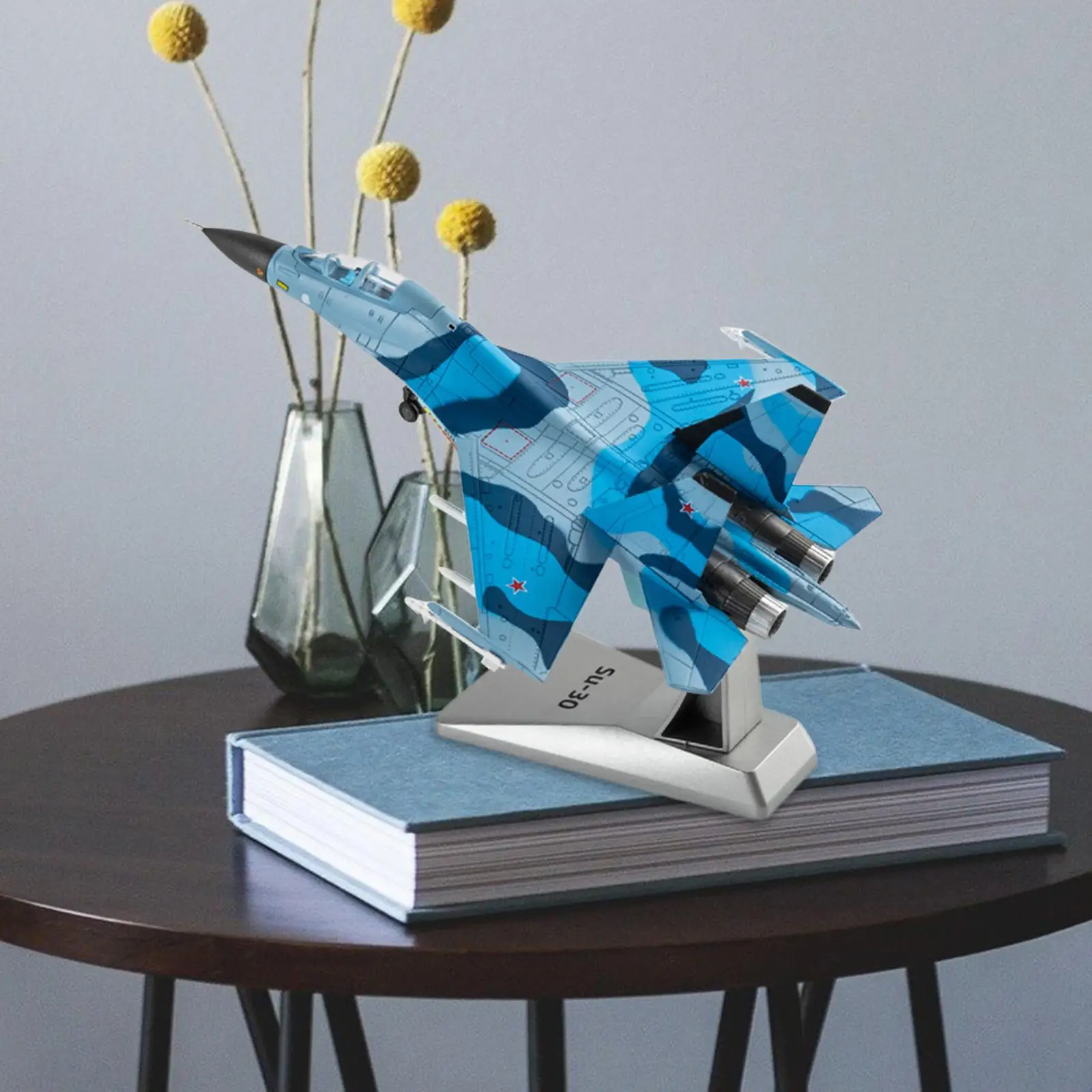 

Литой под давлением самолет SU-30 в масштабе 1/100 с подставкой, модель самолета для декора рабочего стола