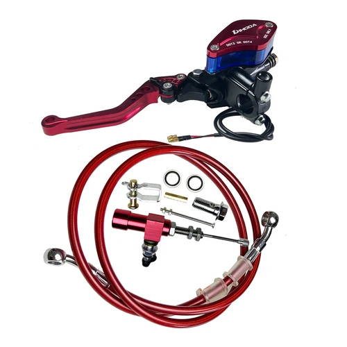 Kit de embrague hidráulico de motocicleta de 12,7 MM, palanca de cilindro maestro, manguera de aceite tejida para carreras, Yamaha, Kawasaki, Honda, Suzuki Motos