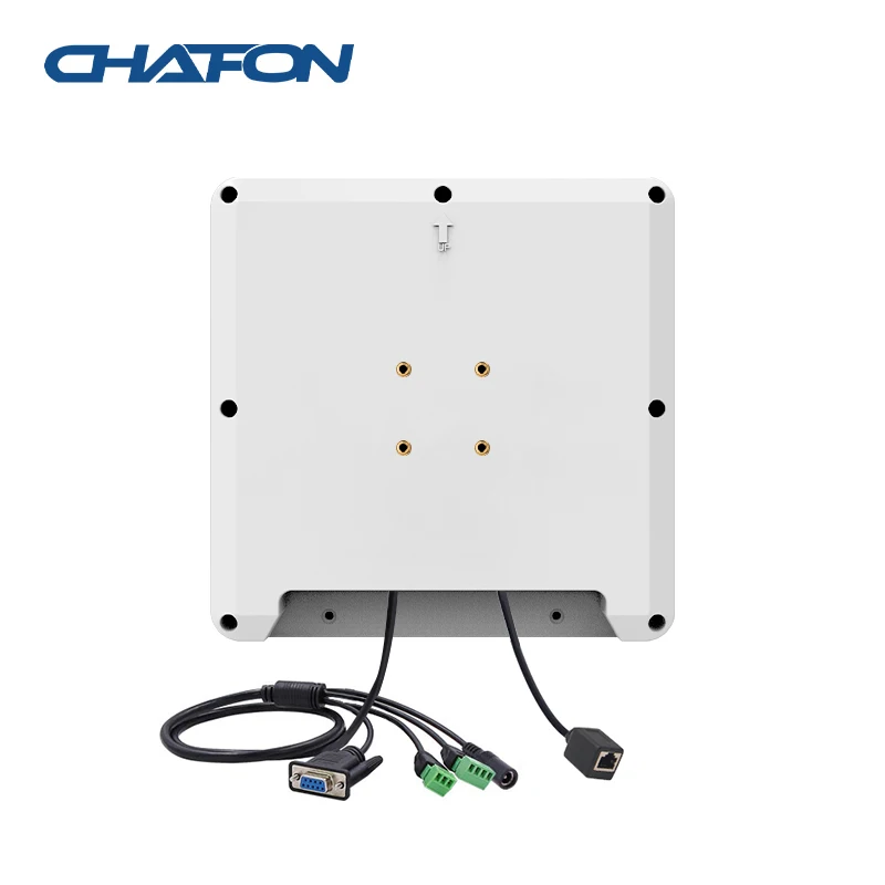 Longo alcance do leitor principal da frequência ultraelevada rfid de chafon cf661 5-6m construído em ethernet do relé da antena rs232 wg26 de 6dbi para a gestão do veículo