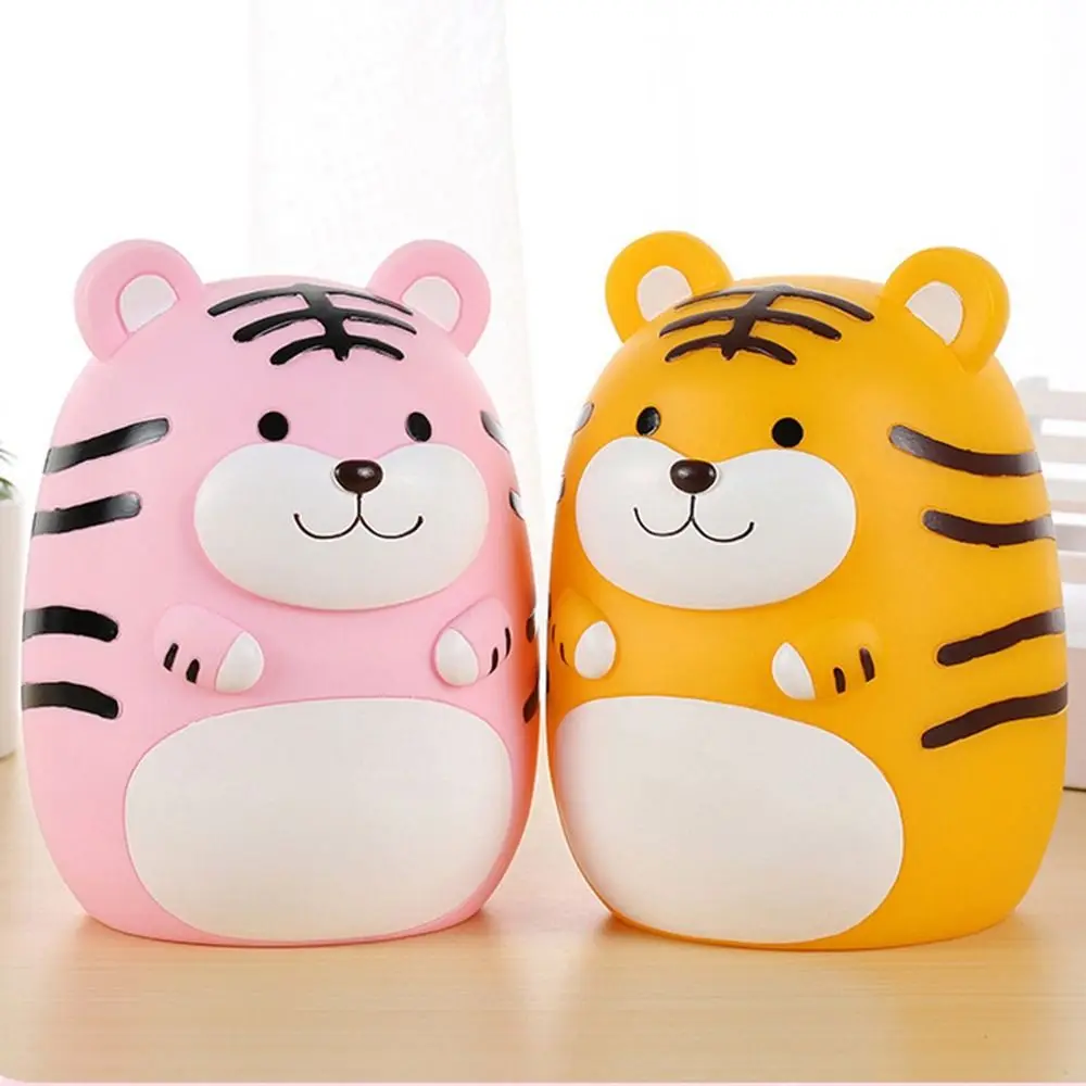 Exquisite Cartoon Tiger Saving Bank Washable Drop-resistant Tiger Piggy Bank Cute Desktop Mascot Statues Living Room