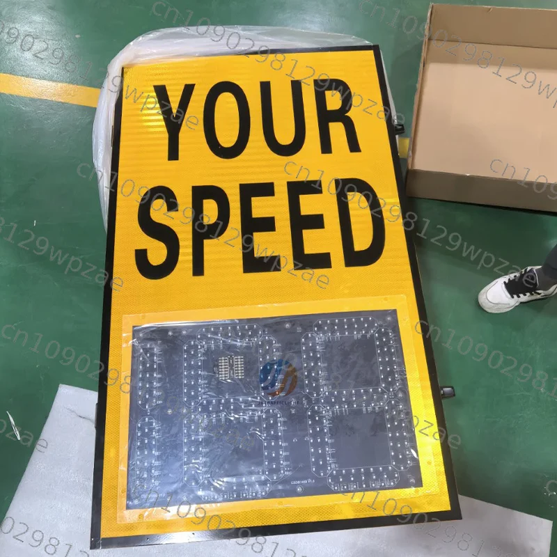 CE Certification Led Display Radar Speed Limit Sign Board Three Digital Speed Display Radar Traffic Sign Slow Down Speed Sign