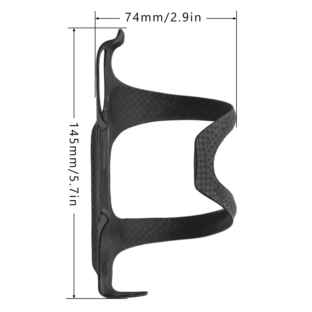No Logo Carbon Fiber Side Load Left Or Right Bicycle Water Bottle Cage Mountain Road Bike Water Bottle Holder 3K Matte