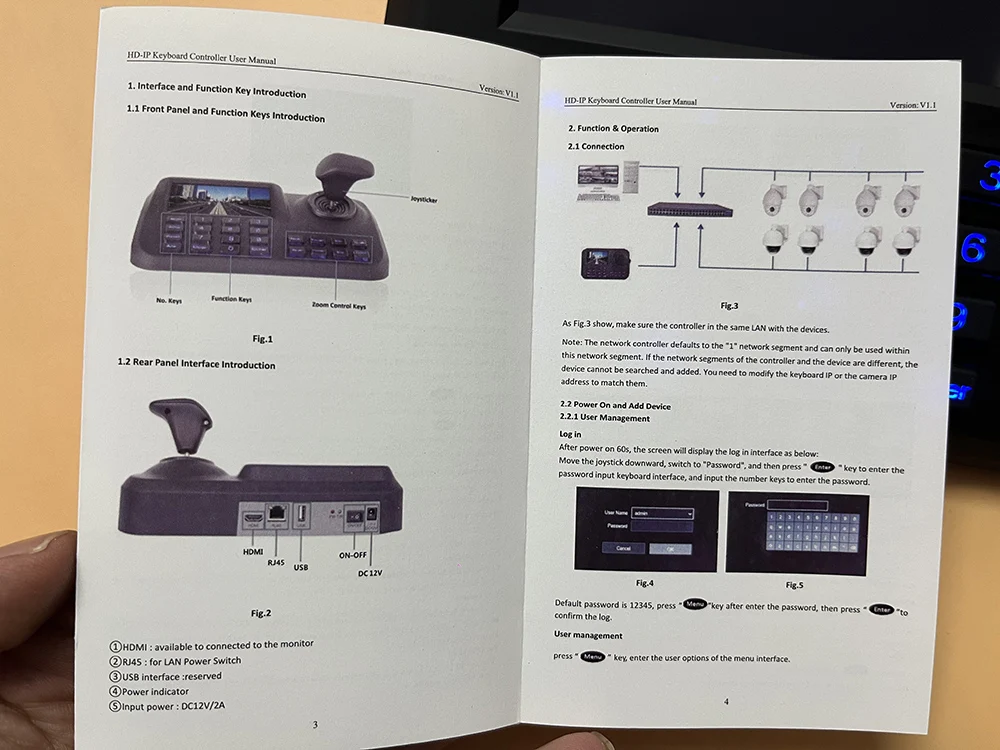 Teclado para controle de ptz, onvif, 3d, cctv, ip, com tela lcd de 5 polegadas, câmera ip ptz