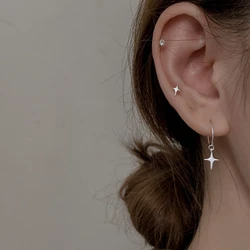 Asymmetry Style Trend Hollow Stars Earring Geometry Circular Earring For Girl Women Friends Charm Earring Jewelry Birthday Gift