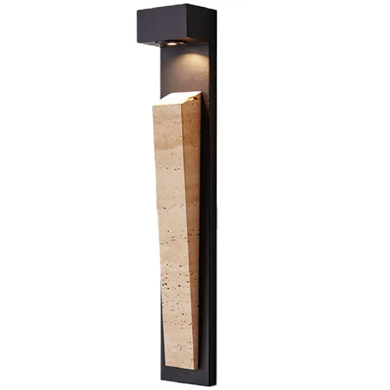 

【HAPPY】Waterproof Outdoor Wall Light Natural Stone Exterior IP65 Weather Lighting For Garden Porch Villa & Patio Deco