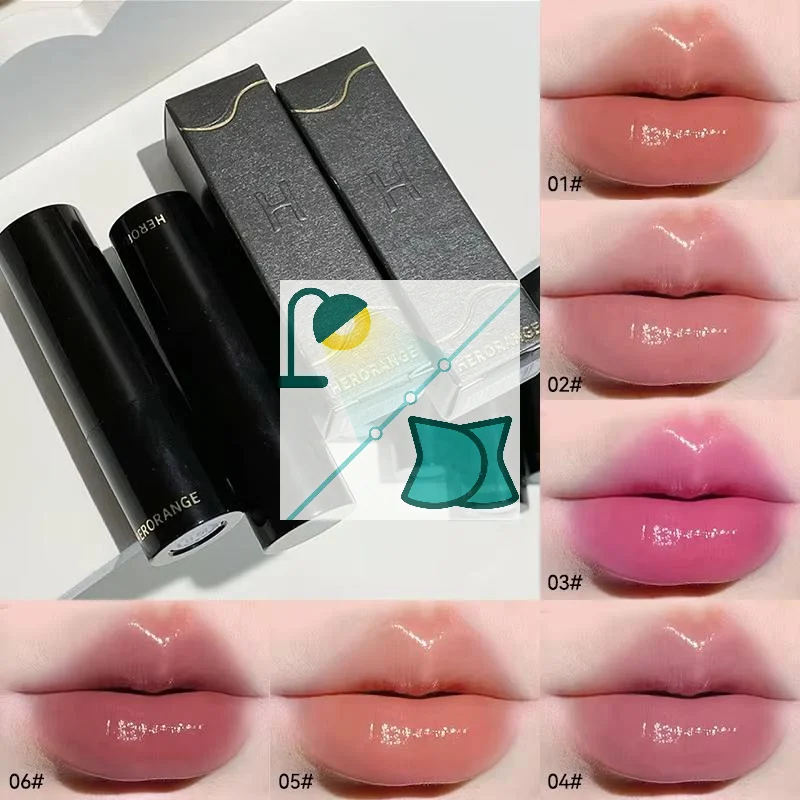 【HERORANGE 】أحمر شفاه خفيف منخفض التشبع 3.5 جرام، عصا متعددة الأغراض، مرطب أبيض طبيعي، أحمر شفاه مرآة #1