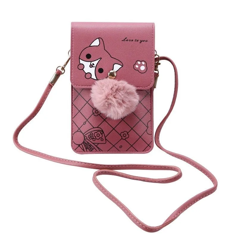 Women\'s Touch Screen Cell Phone Purse Crossbody Shoulder Bags Cute Change Card Wallet for Girl