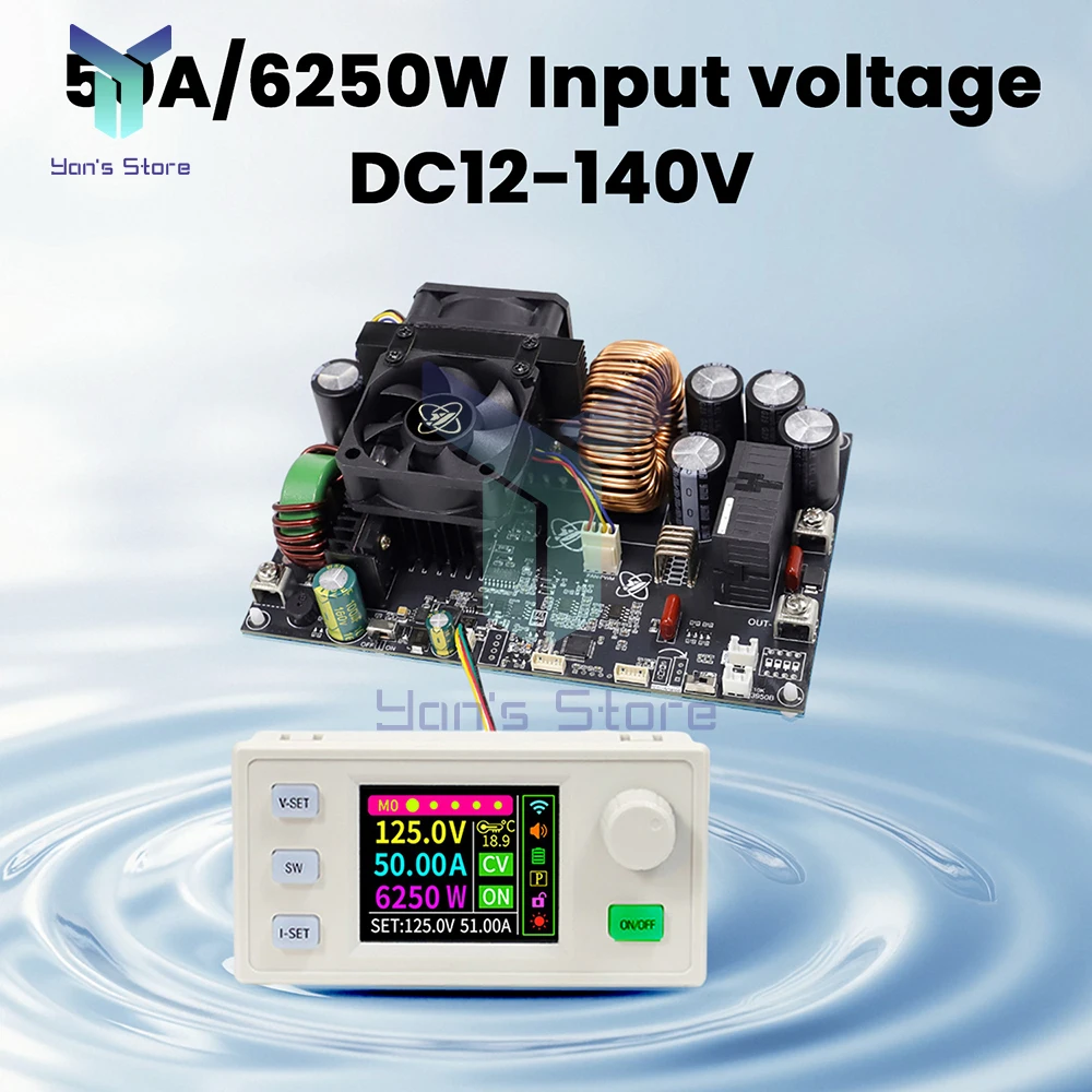 

12-140 В постоянного тока XY12550S, понижающий стабилизированный источник питания с числовым управлением, понижающий преобразователь постоянного напряжения и тока, модуль