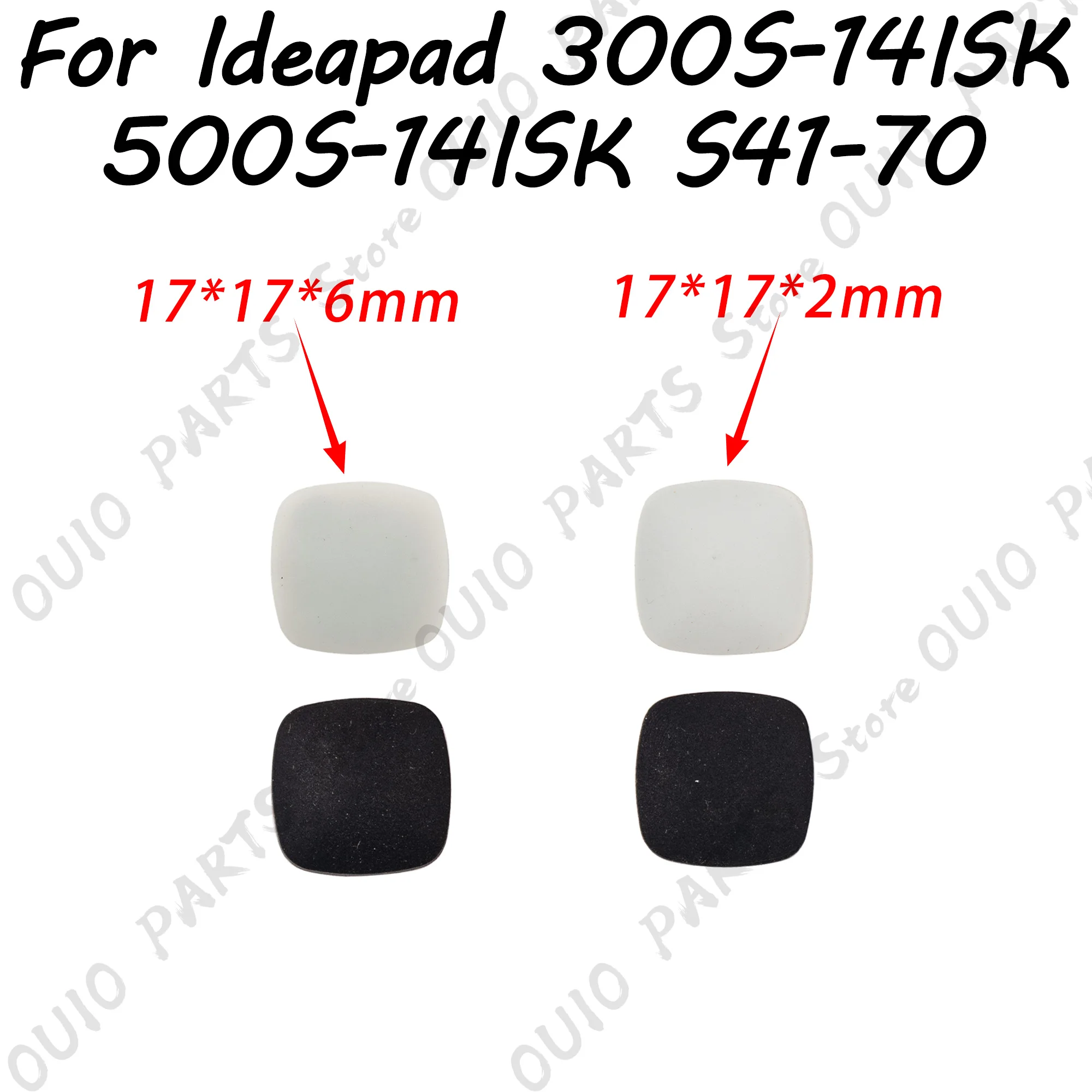 

Резиновые ножки для Ideapad 300S-14 500S-14 U41-70 S41-35 S41-70 S41-75 новая резиновая накладка снизу серебристый/черный пластик 17*17*6 мм