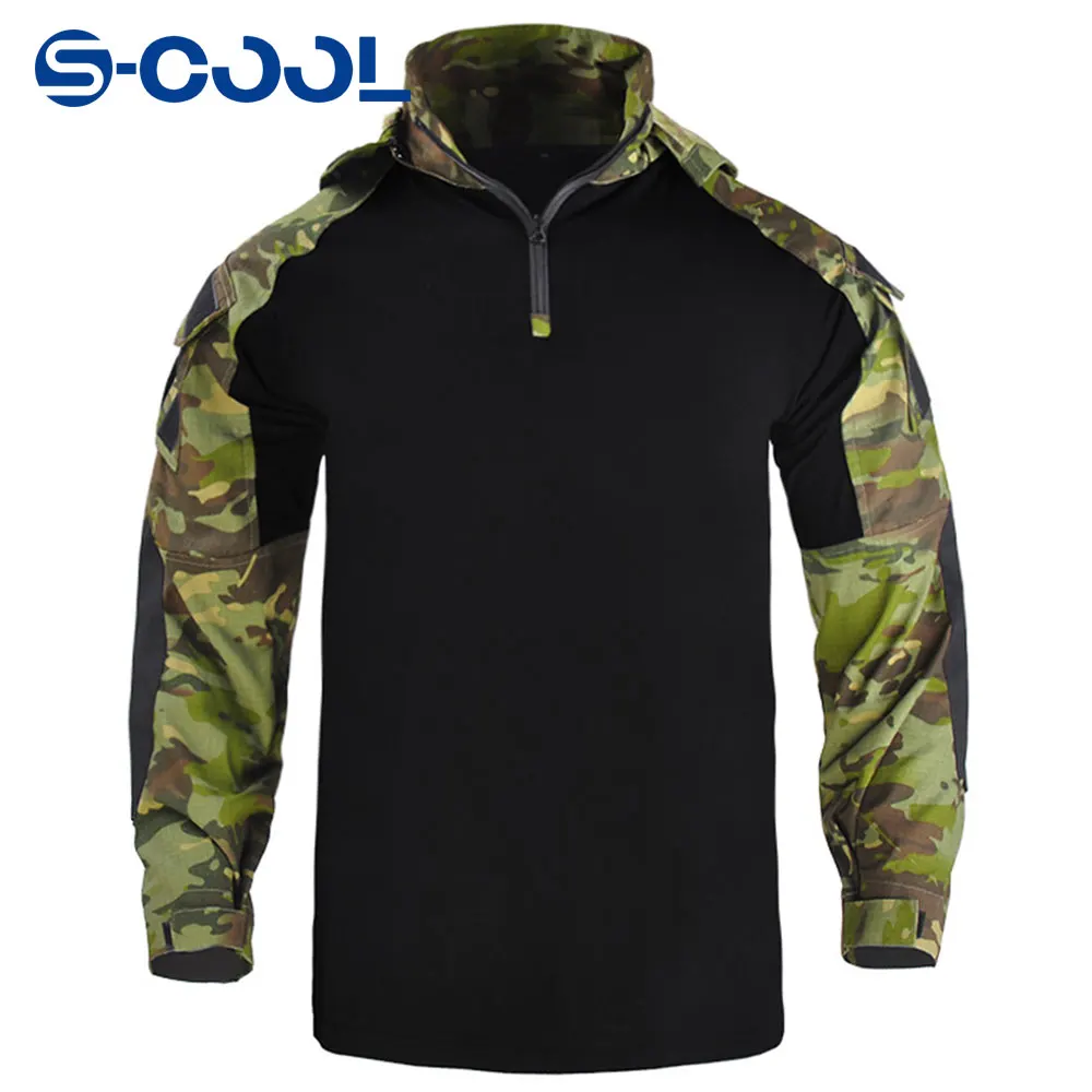 

Camouflage Tactical T-shirts Tactical Uniform Frog Shirt Elastic Combat T Shirt Hunting Shooting Shirt Pants