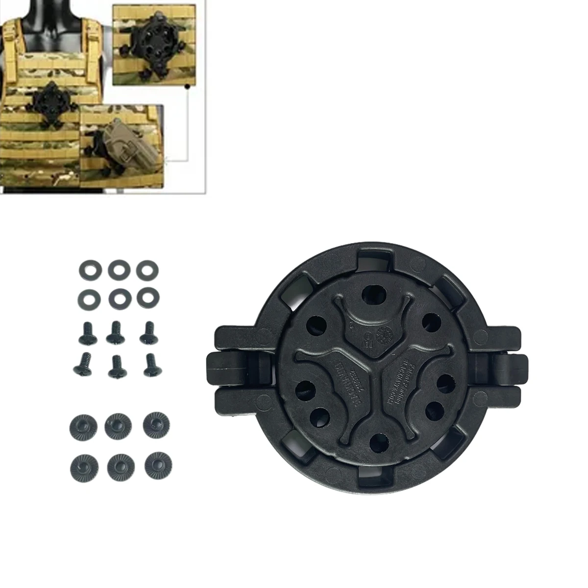 

2-Female, 1-Male Quick Disconnect Kit for Holsters - Tactical Bag Accessories with Easy Release and Secure Connection