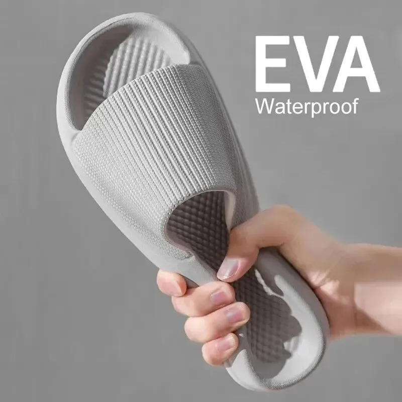 Non-slip EVA Soft Sole Massage Shower Shoes for Women Men Couples Waterproof  Home Leisure Fashion Bathroom Slippers