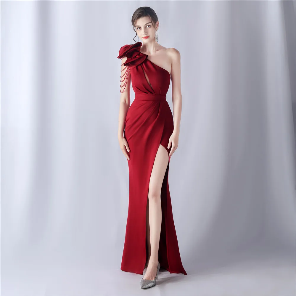 Customized Women's Elegant Prom Party Dress Evening Formal Events Chic Simple Gown