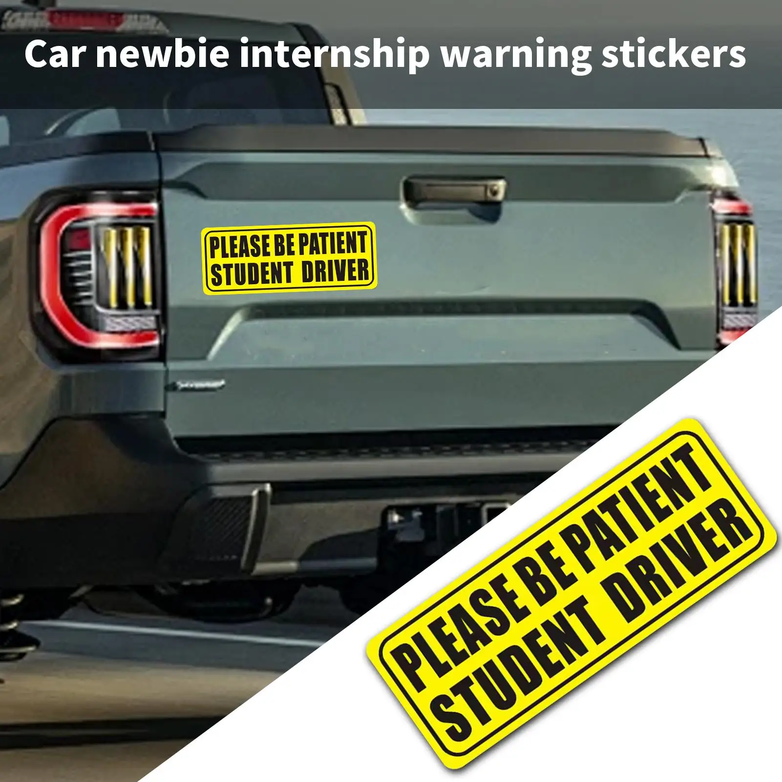 Student Driver Magnet 23x9cm Please Be Patient Reflective Sticker New Driver Reusable Safety Warning Sign Magnetic Decals
