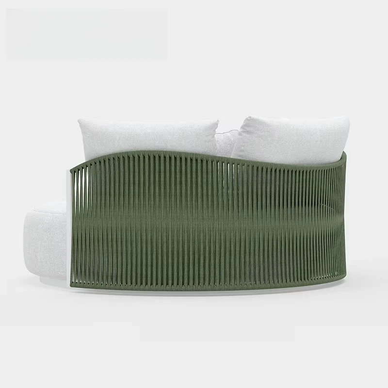 Deckchair Rope Lounge Bed Outdoor Furniture Sunbed Poolside Furniture Outdoor Sun Loungers Aluminum Daybed Metal Patio Furniture