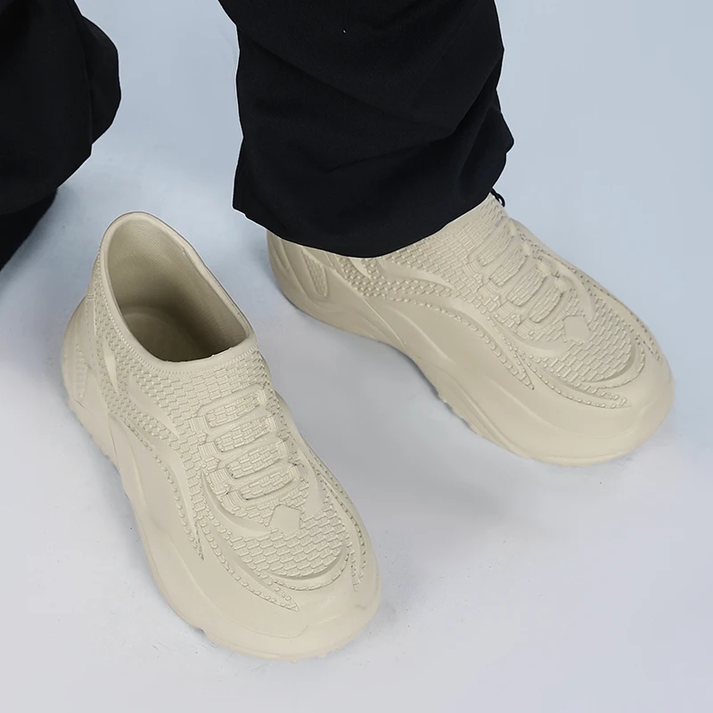 

Waterproof Home Shoes Men's Casual Sports New Thick Soled Men's Outdoor Hiking Solid Color Fashion Versatile Rain Boots Commute