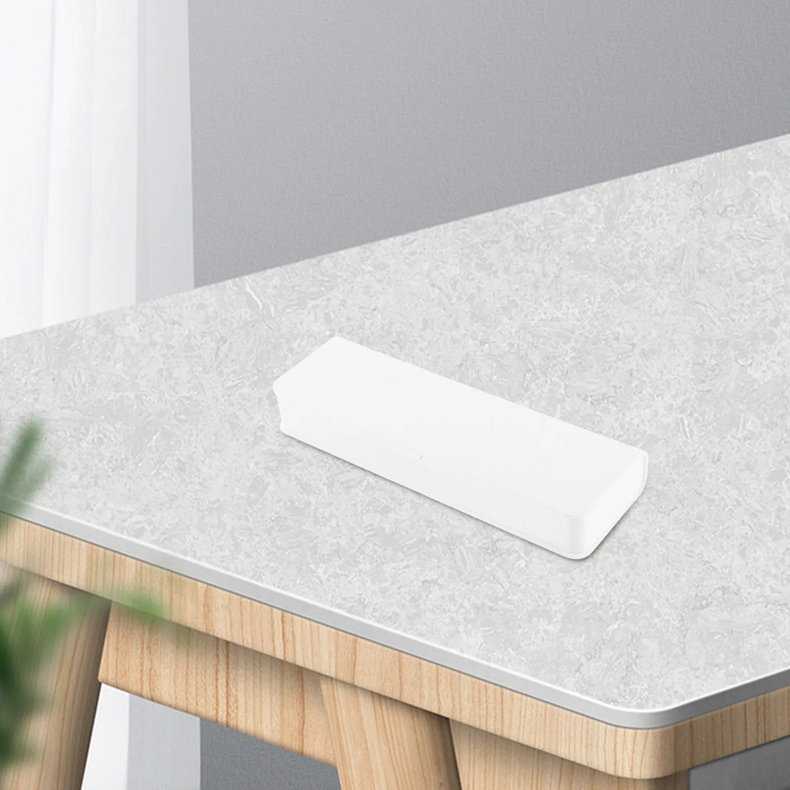 

4Pcs Portable White Plastic Pencil Box Snap Closure for School Office Travel Large Capacity Pencil Organizer Pen Storage