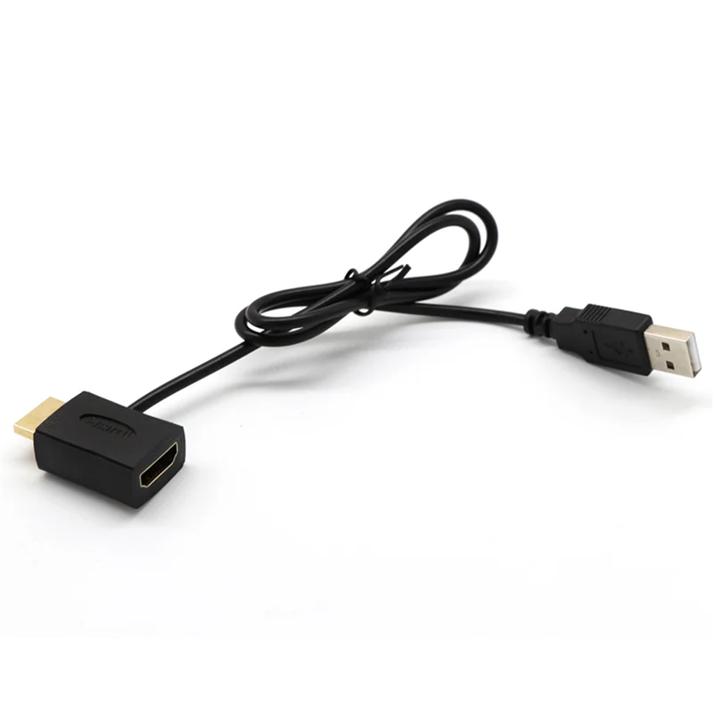 

B50B-2X Male To Female Connector + USB 2.0 Charger Cable Spliter Adapter Extender