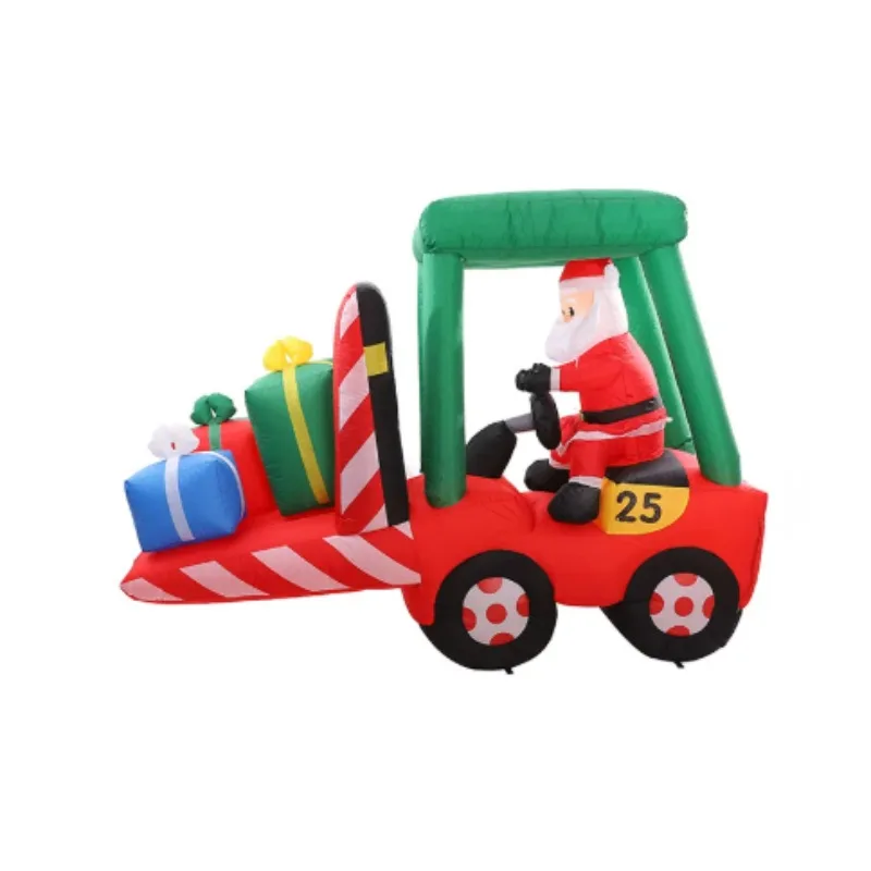 Forklift Mount Inflatable Santa Claus, Lightweight Outdoor Blow Up Christmas Decor for Yard Porch Balcony Lawn Holiday Party