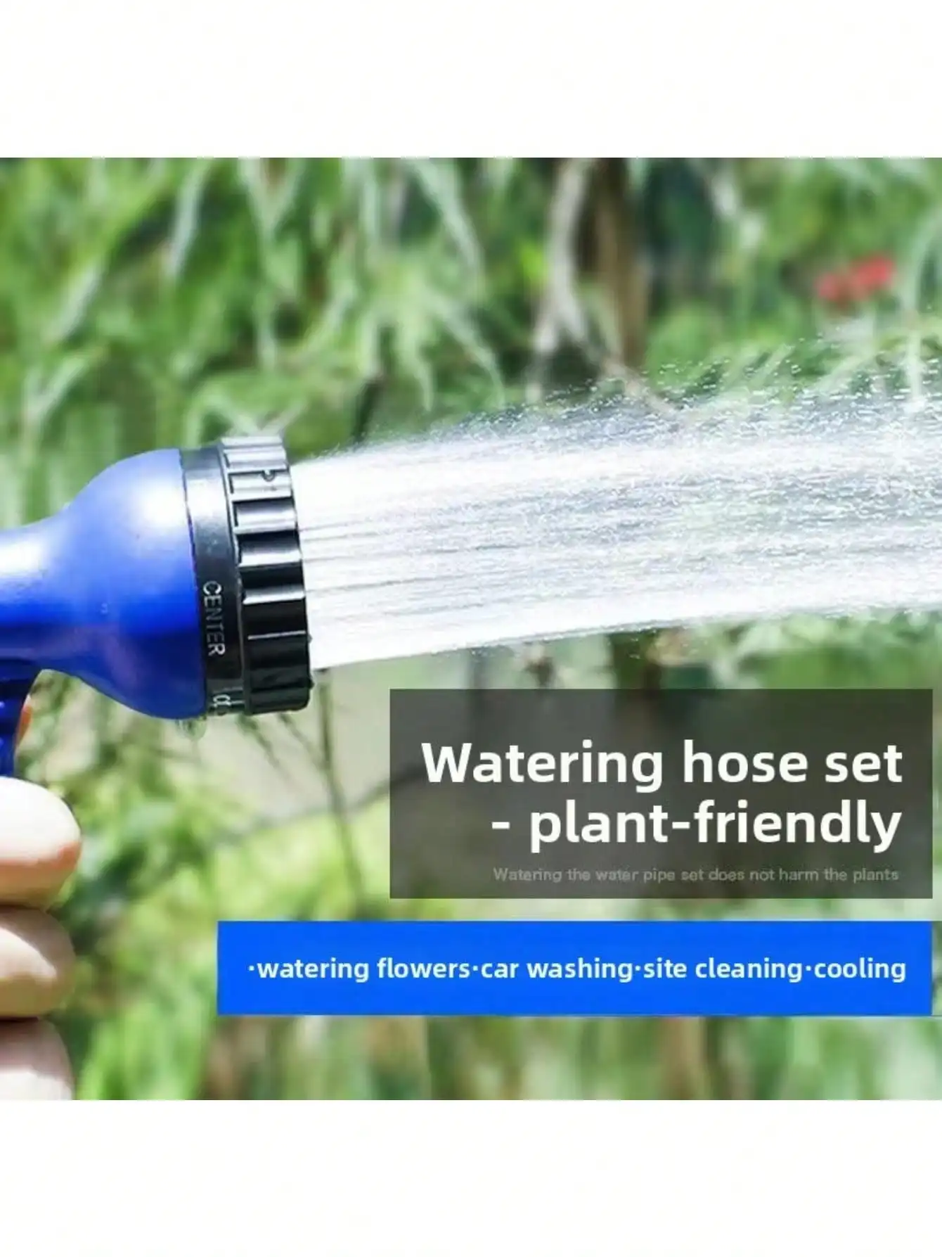 Expandable High-Pressure Garden Hose With Multi-Function Spray Nozzle 75ft Retractable Water Pipe For Car Washing Watering Plants And Outdoor Clning