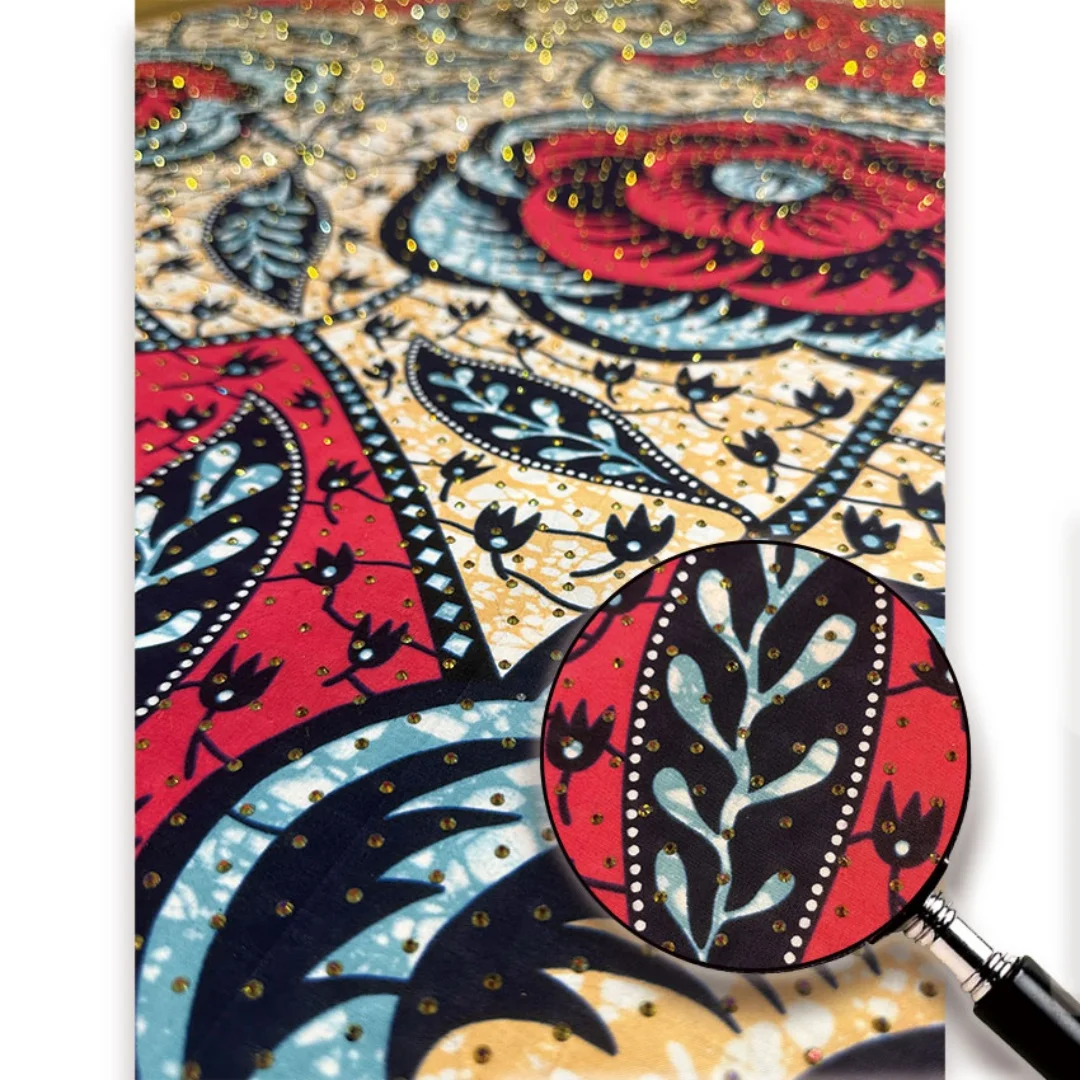 2025 뉴 스타일 나이지리아 스톤 왁스 프린트 원단 - 고품질 아프리카 왁스 프린트 원단 (패치워크, 의류 및 DIY용) Y7