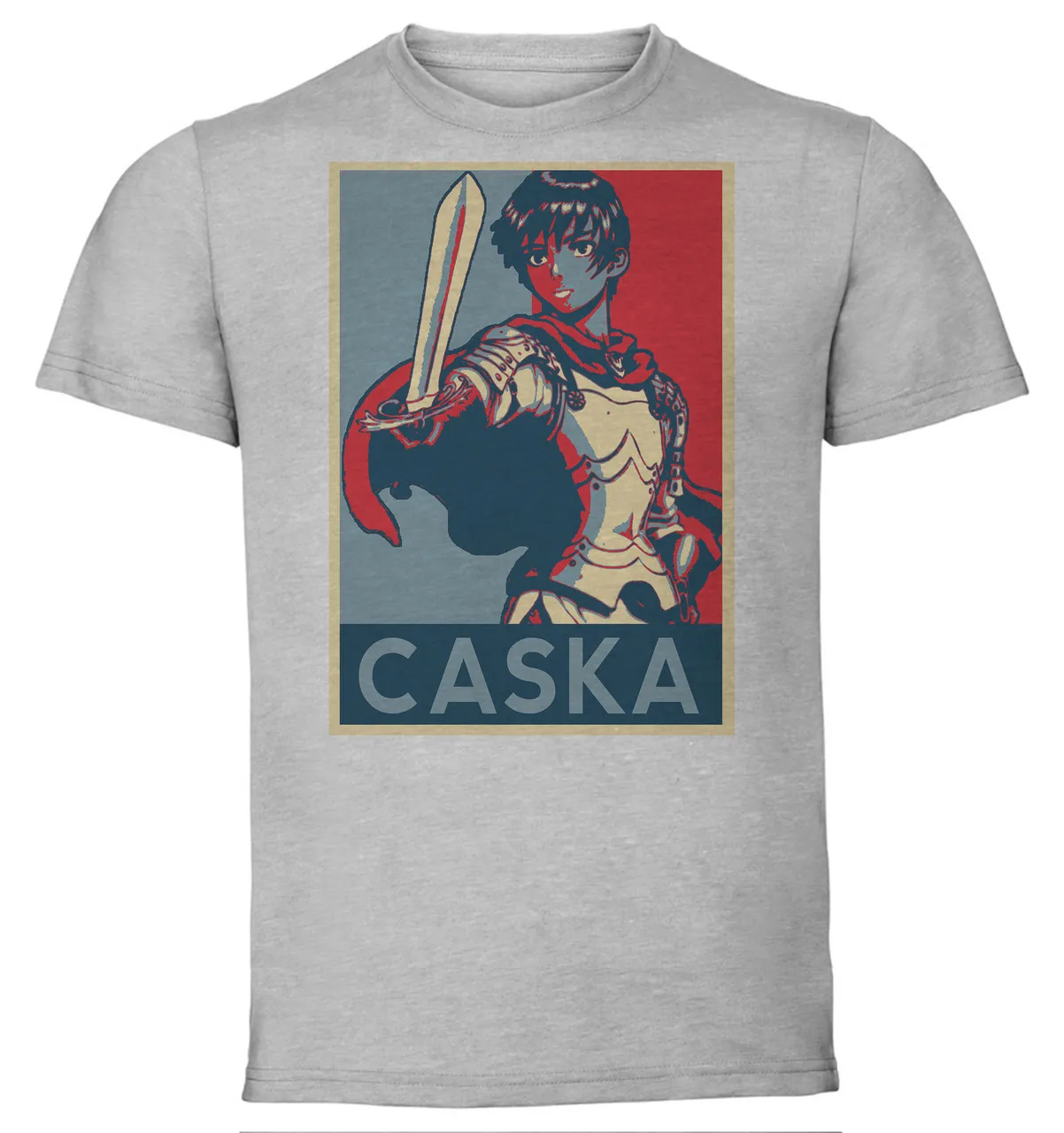 T-Shirt Unisex Grey Propaganda Berserk Caska