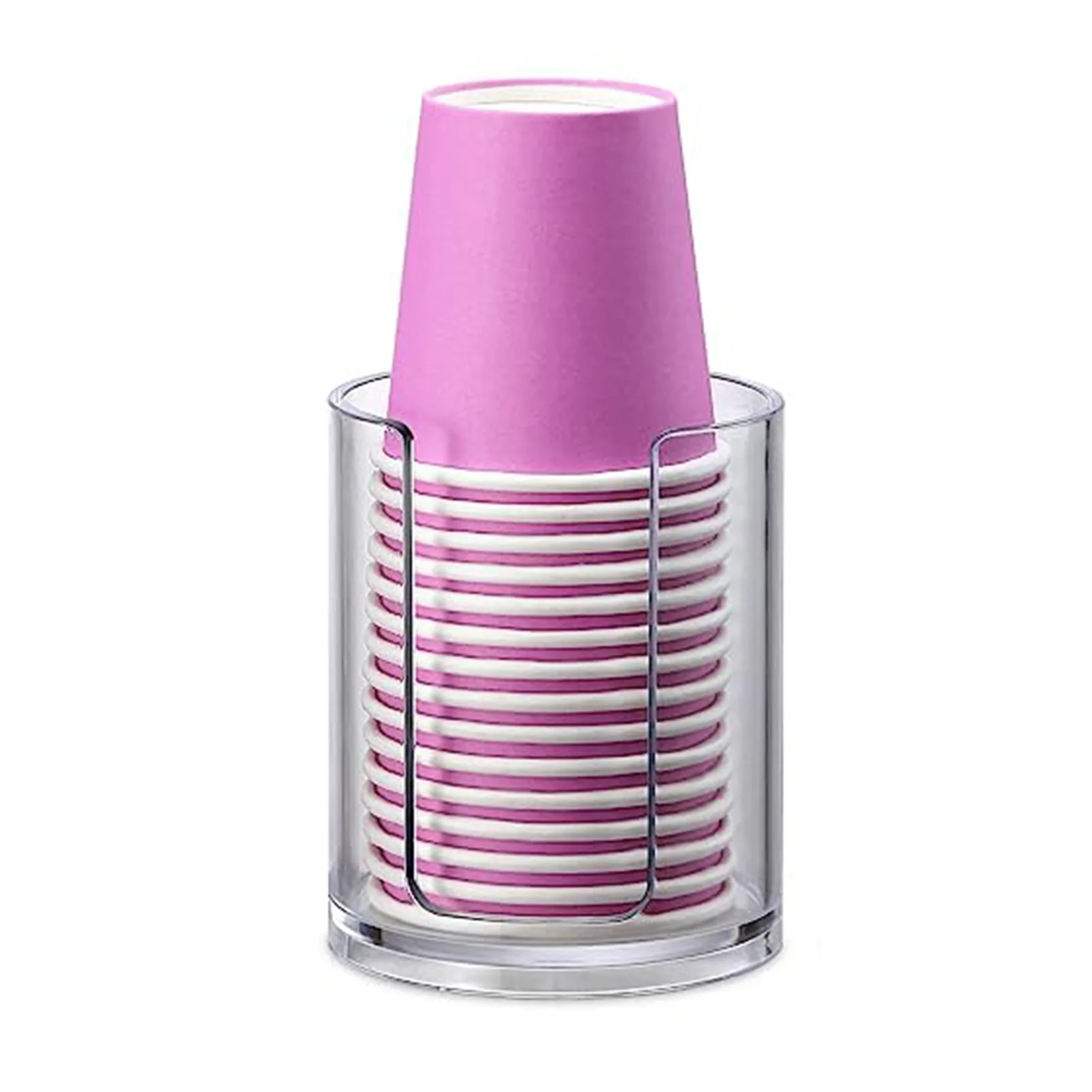 Transparent Box Disposable Paper Cup Storage Box Cotton Pad Storage Rack Mouthwash Cup Box Storage Holders Home Storage Tools - Image 2
