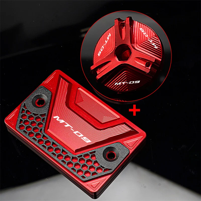 

MT09 Front Brake Fluid Reservoir Cover Engine Oil Filler Cap For Yamaha MT09 MT-09 mt 09 FZ09 2014-2022 Motorcycle Accessories