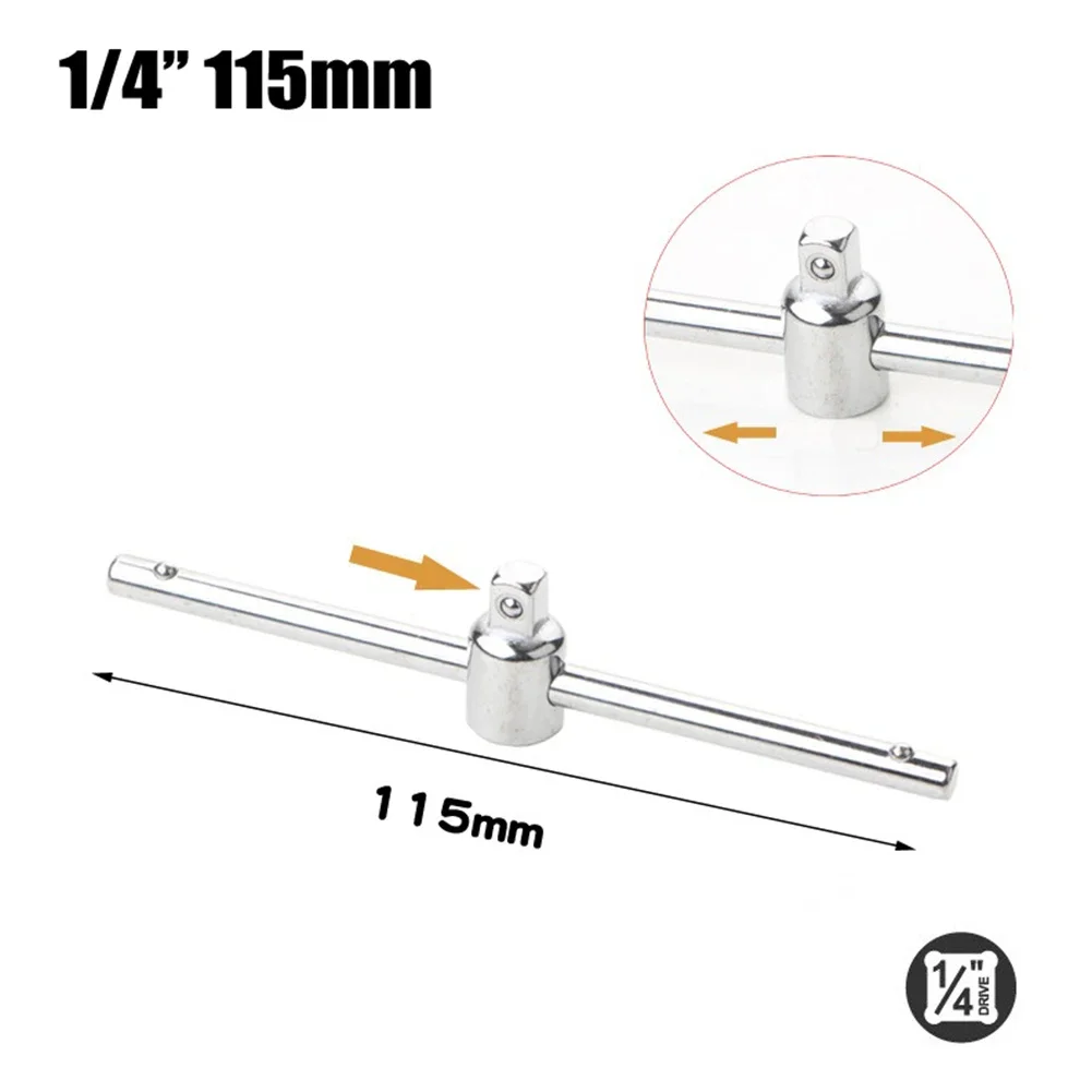 

Brand New Sliding Rod Repair Tool Socket Wrench Suitable For Repairing Cars Silver Socket Adapter Sliding Rod 1pc