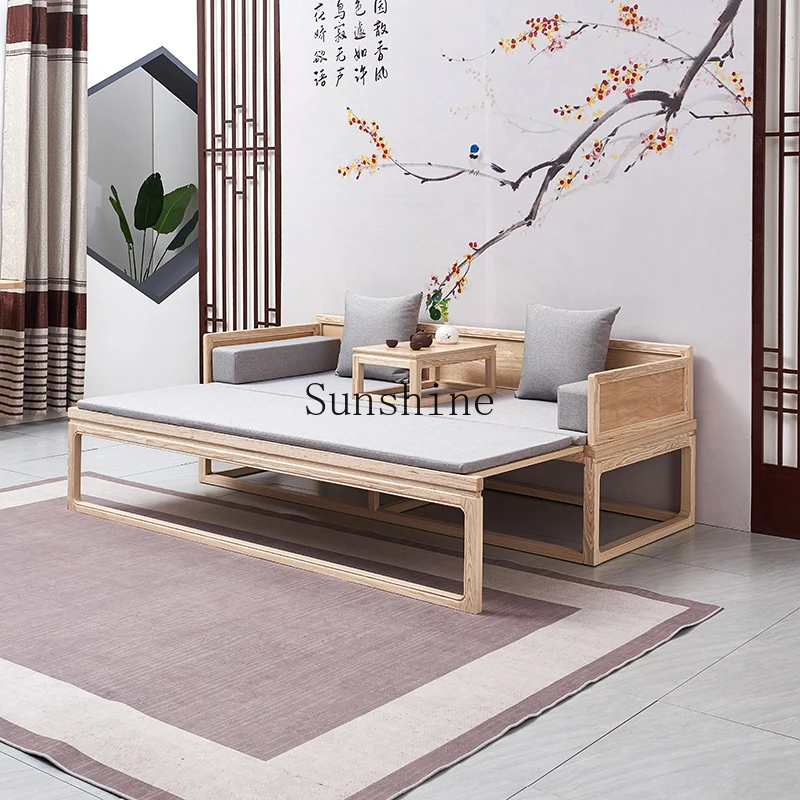 Nuevo Cama Arhat china, sala de estar zen de olmo, sofá extraíble multifuncional de doble uso para apartamento pequeño,