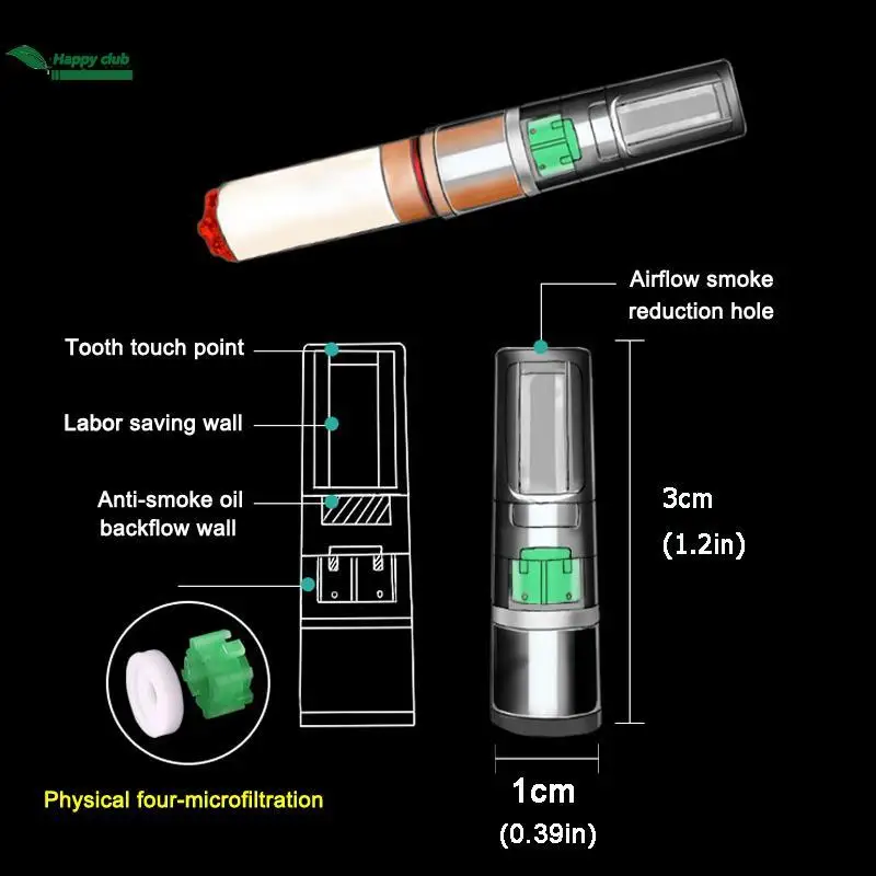 Soporte desechable para filtro de cigarrillos, accesorio para fumar, para la salud, regalo para hombres