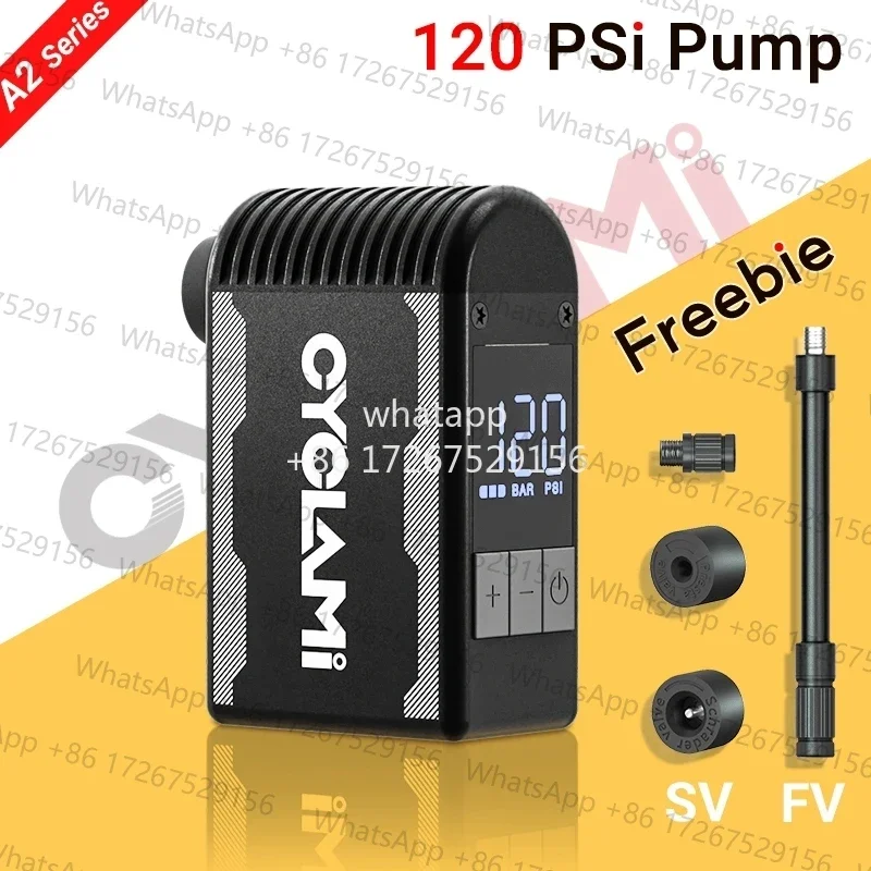 

Портативный насос CYCLAMI Mini Plus для велосипеда, беспроводной надувной насос Presta Schrader, клапан, уличные аксессуары для горного велосипеда