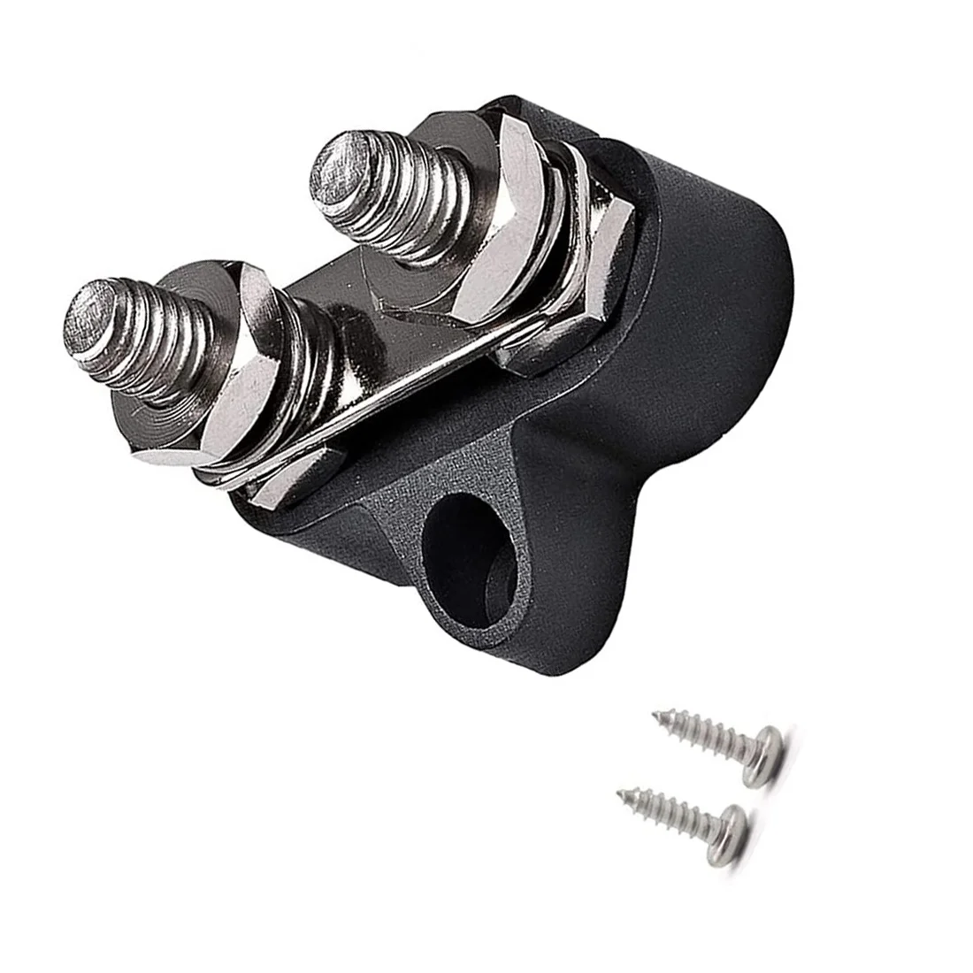 Terminal Block Studs M8 48V Junction Block Bus Bar Dual Heavy Duty Power Distribution Stud for Truck RV Boat,Black