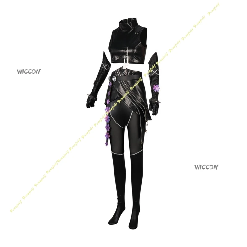Costumi Cosplay Anime Mira Parrucca Vestito da ragazza Demone Vestire Nero Cool Fight Stage Set Top Gonna Natale Halloween