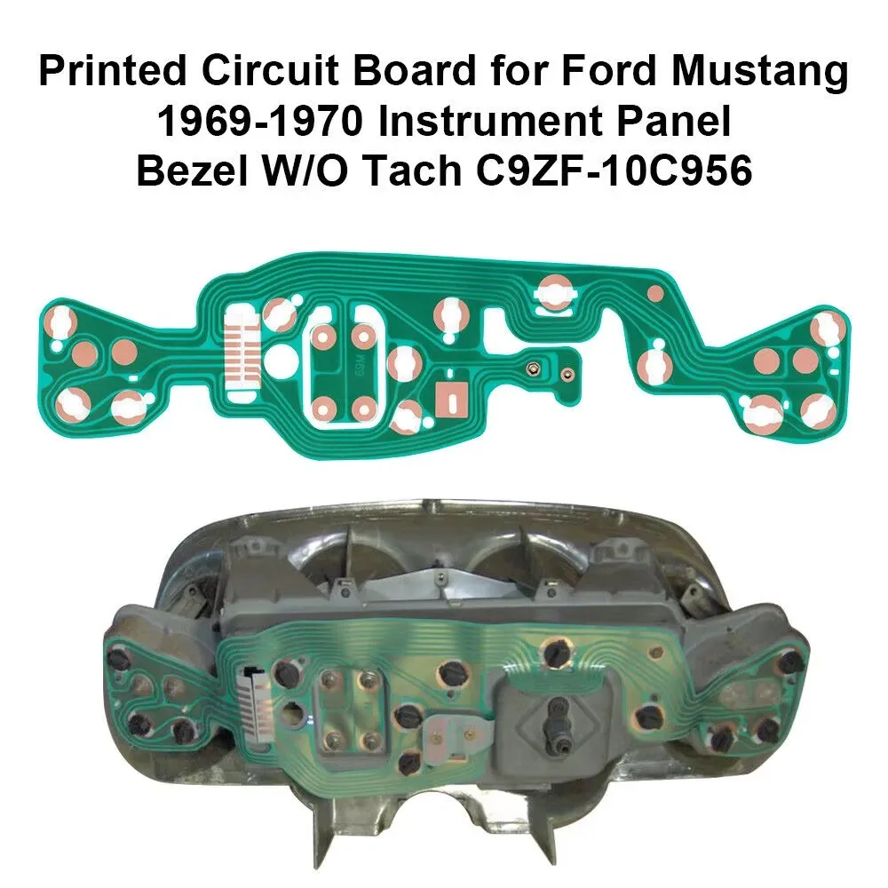 Printed Circuit Board for Ford Mustang 1969-1970 Instrument Panel Bezel W/O Tach C9ZF-10C956