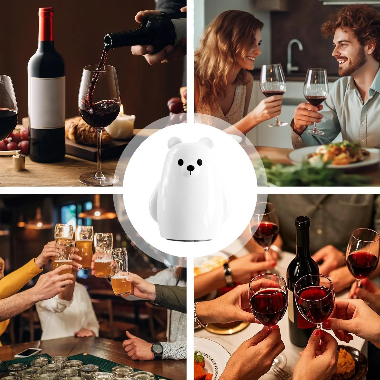 Press Bottle Opener Polar Bear Magnetic Bottle Opener Kitchen Accessories For Beverage Opening Outdoor Game Car Sport Boat view 5