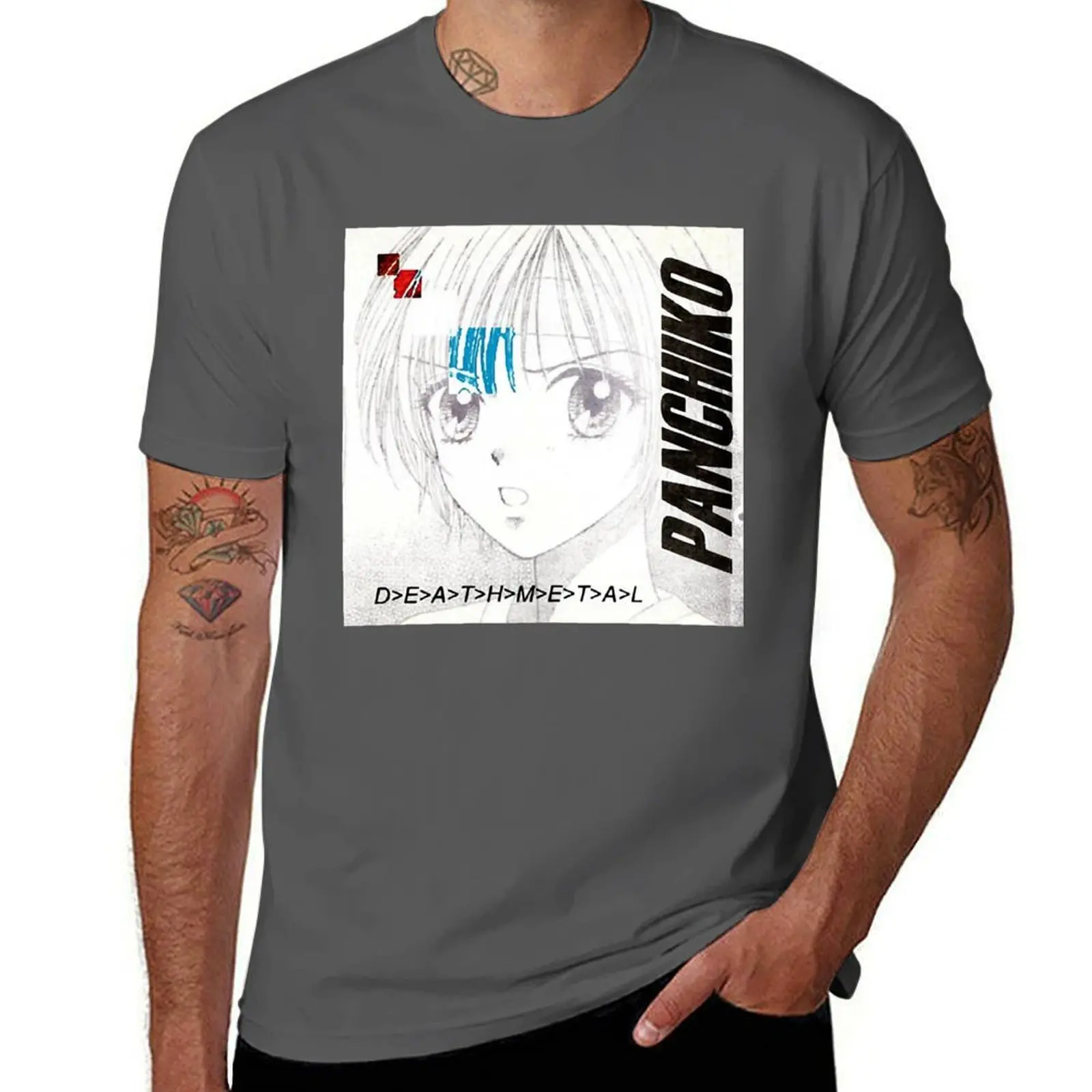 

Classic D>E>A>T>H>M>E>T>A>L Panchiko - T-Shirt Work Short Sleeve Cotton Top