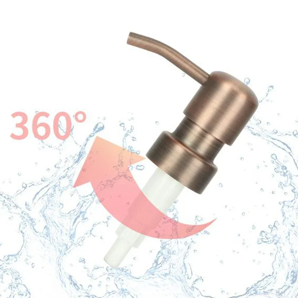 1PCS Bathroom Kitchen Liquid Soap Lotion Dispenser Pumps Head Handle Stainless Steel Pump Head For Hand Press Dispenser Bottle