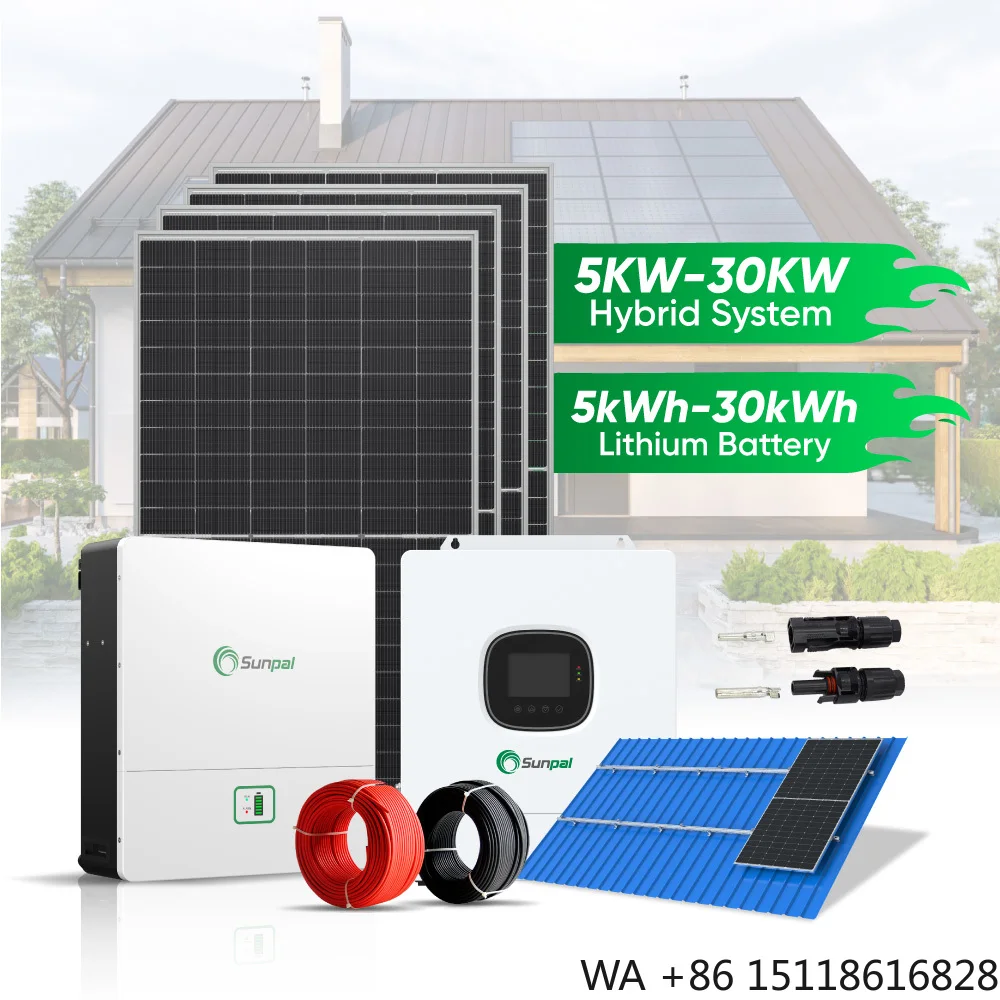 Sunpal Three Phase Hybrid Solar Energy System Photovoltaic 5Kw 10Kw 15Kw Solar Power System Kit for Home Use