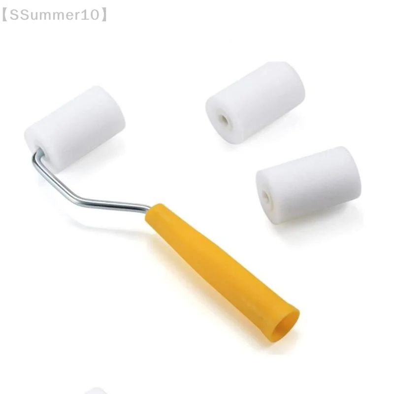 【SSummer10】1 Set High-Density Foam Paint Roller Paint Tray Liner 2 Inch Small Paint Roller Kit For Wall Painting Tools【SS】
