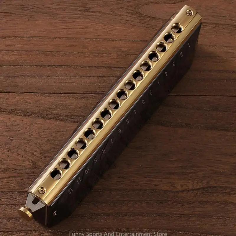 16 Hole Harmonica for Key of C with Case 48 Tone Professional And Beginner Music Player Gift for Students