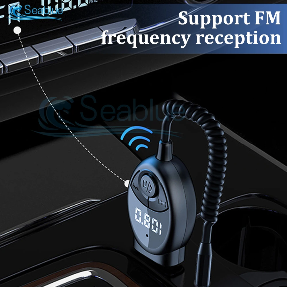 USB DC 5V FM Transmitter Bluetooth 5.3 Car Audio Transmitter Wireless Bluetooth Adapter Car Kit Handsfree For Phone